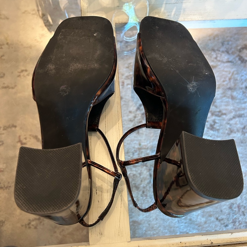 Jeffrey Campbell Mercedes Tortoise Leather Sandal~Size 6 - Picture 7 of 7